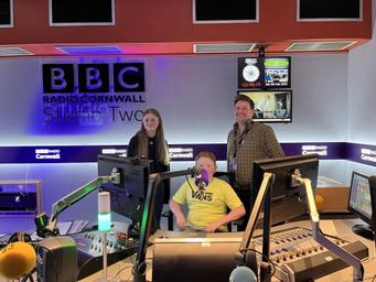 Children at BBC Radio Cornwall